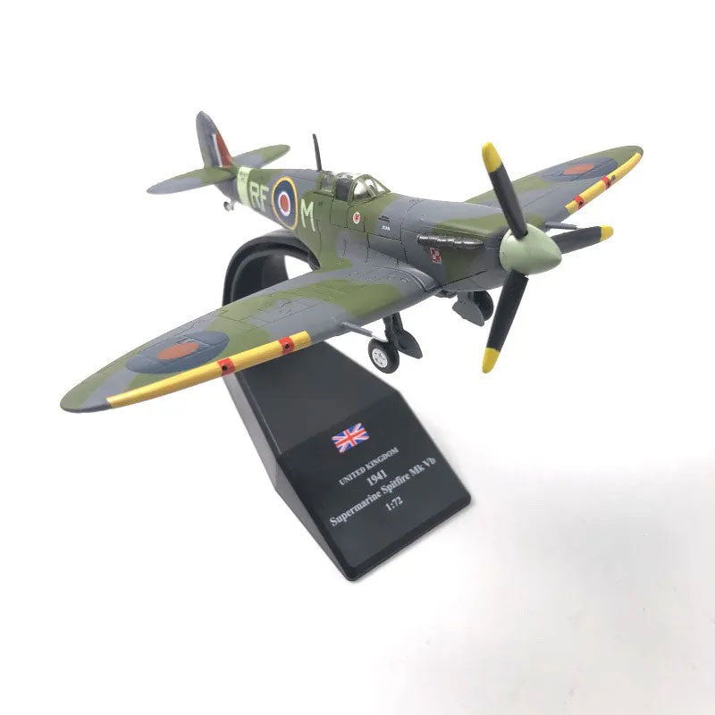 Spitfire Supermarine Britânico (Escala 1:72) em Metal