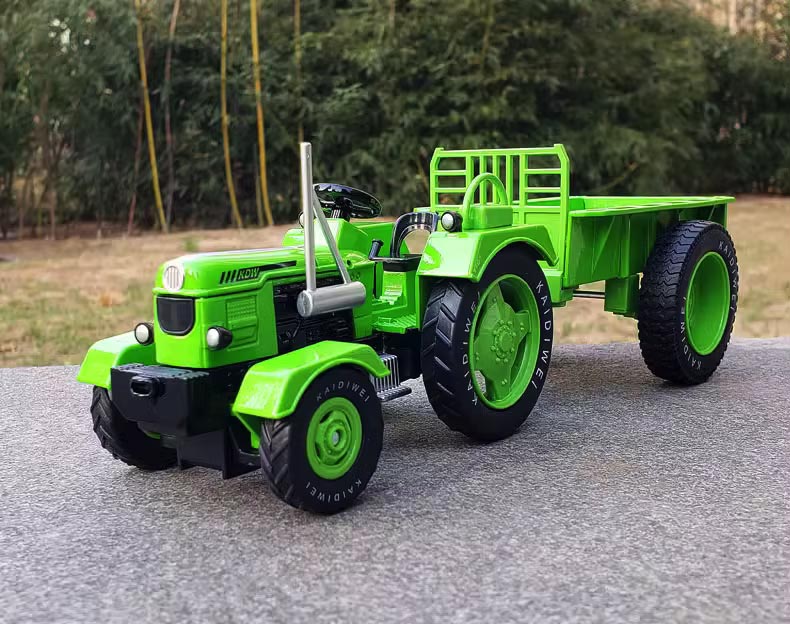 Trator Agrícola com Carreta em Escala 1:18 (Die-cast)