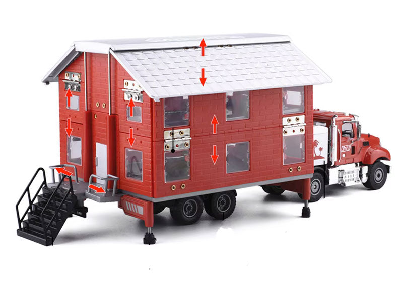 Miniatura Caminhão-Casa Transformável KDW (Die-cast)