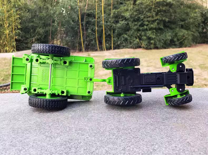 Trator Agrícola com Carreta em Escala 1:18 (Die-cast)