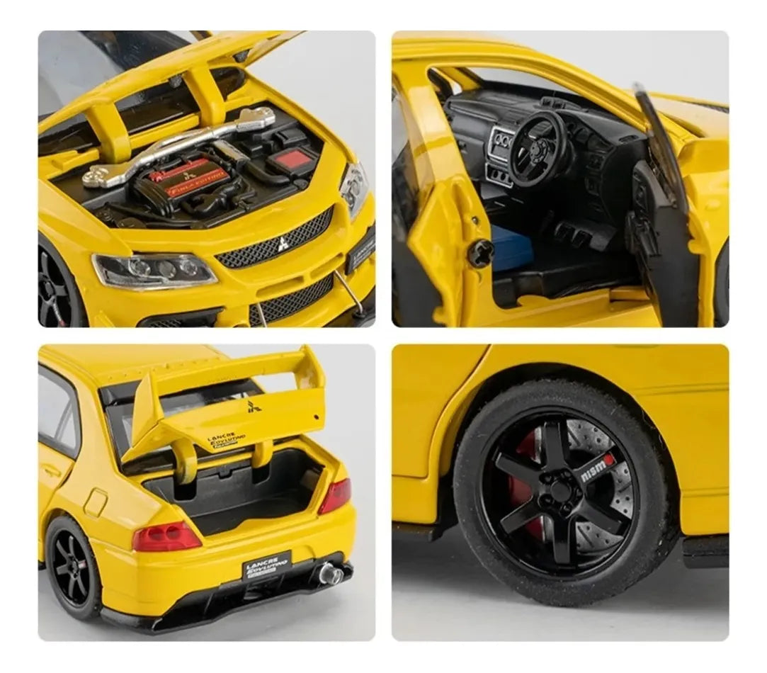 Mitsubishi Lancer Evolution - Miniatura 1:32 com Som e Luz