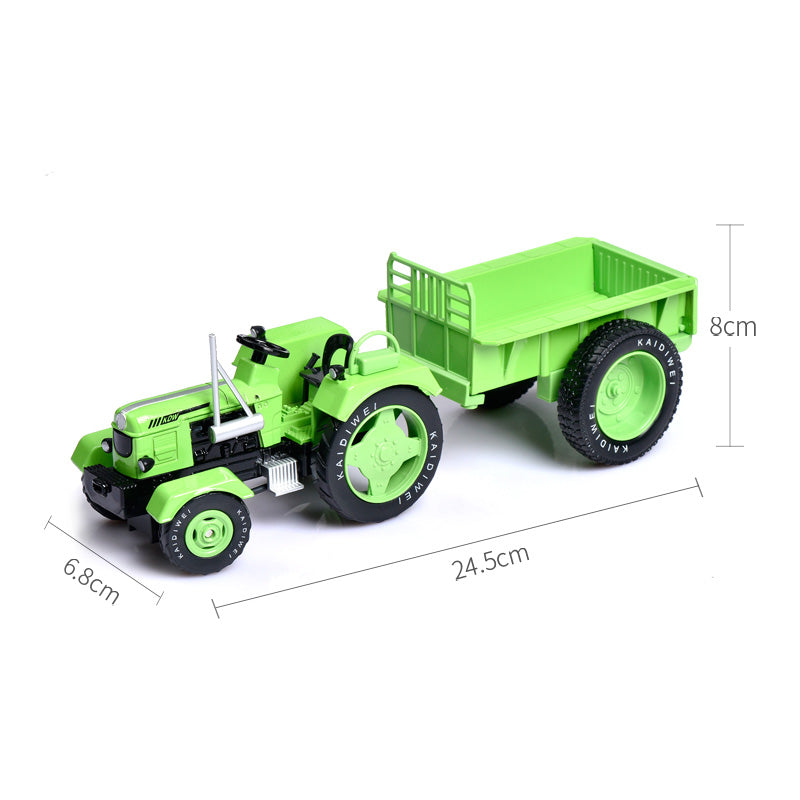 Trator Agrícola com Carreta em Escala 1:18 (Die-cast)