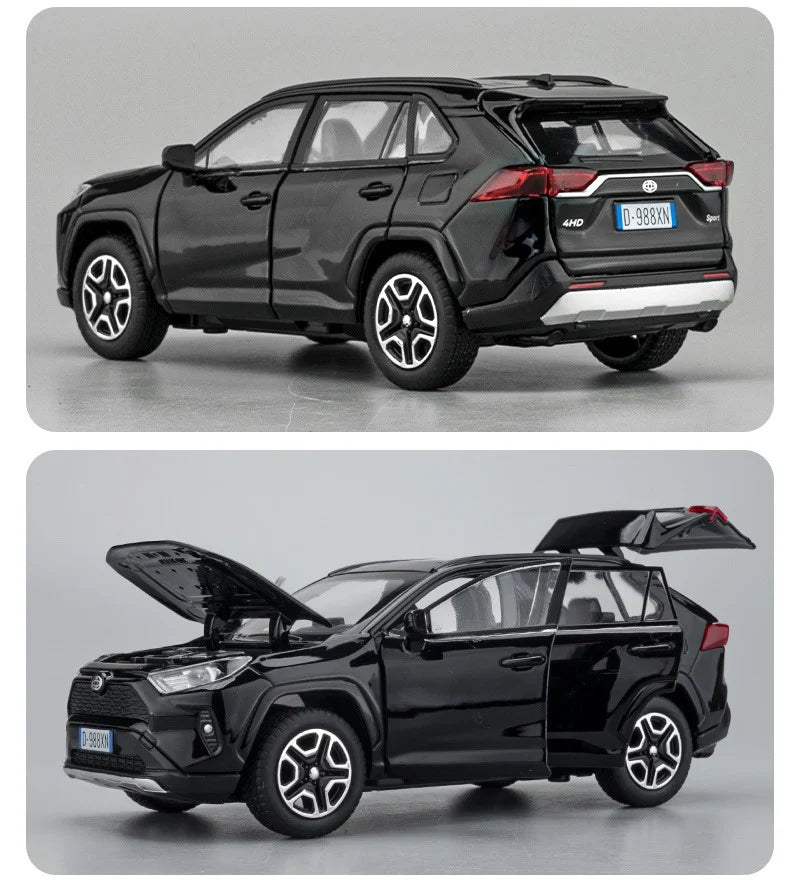 Toyota RAV4 – Miniatura 1:32 com Luzes e Sons