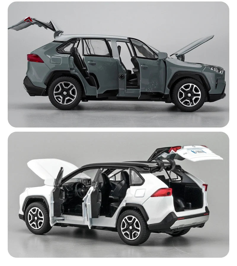 Toyota RAV4 – Miniatura 1:32 com Luzes e Sons