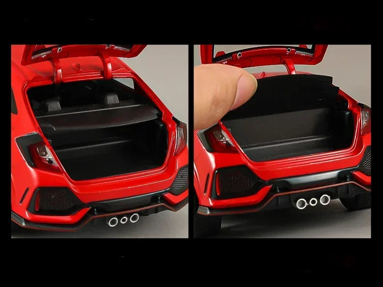 Honda Civic Type R - Miniatura 1:24 com Som e Luz