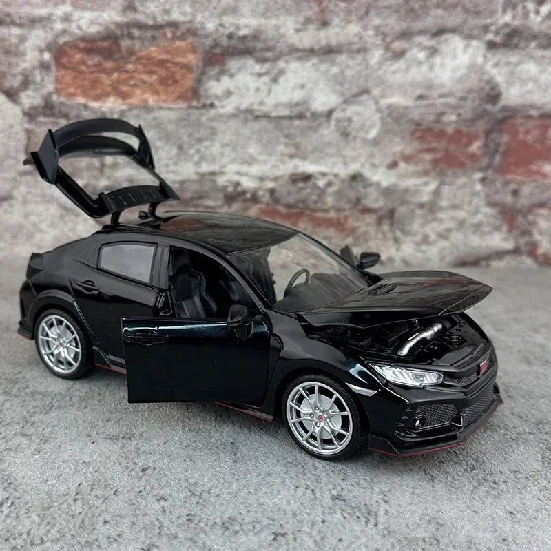 Honda Civic Type R - Miniatura 1:24 com Som e Luz