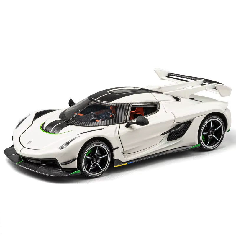 Koenigsegg Jesko 1:24 – Miniatura de Luxo com Iluminação e Som