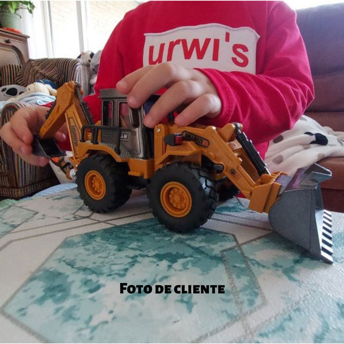 Retroescavadeira de Plástico com Pás de Metal