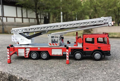 Miniatura de Caminhão-Grua de Bombeiros em Metal