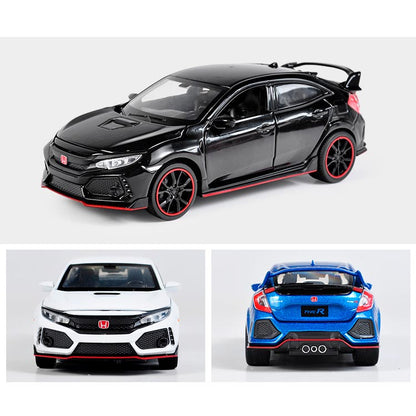 Miniatura de Honda Civic Type R em Metal (Escala 1:32)