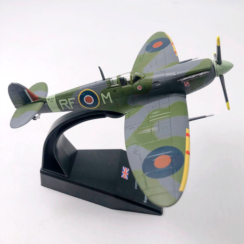 Spitfire Supermarine Britânico (Escala 1:72) em Metal