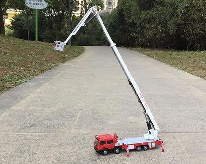 Miniatura de Caminhão-Grua de Bombeiros em Metal