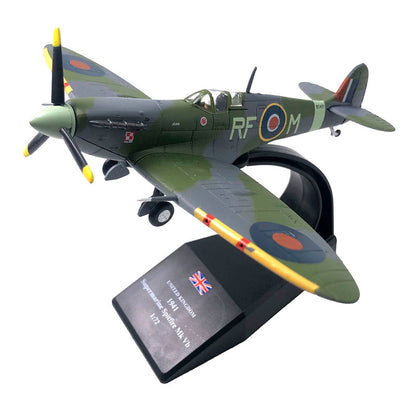 Spitfire Supermarine Britânico (Escala 1:72) em Metal