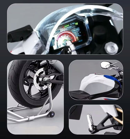 BMW S1000RR – Miniatura 1:6 com Spray no Escapamento e Funções Interativas