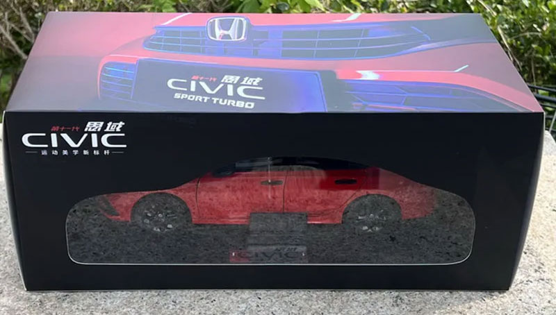 Honda Civic Sport Turbo 2022 Dealer's Edition em Escala 1:18