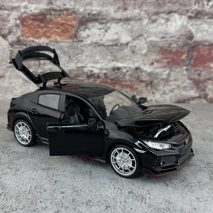 Honda Civic Type R - Miniatura 1:24 com Som e Luz