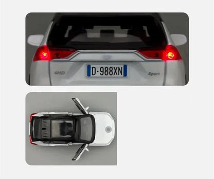 Toyota RAV4 – Miniatura 1:32 com Luzes e Sons