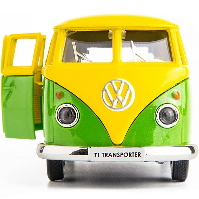 Miniatura de Kombi Verde e Amarela (Escala 1:32)