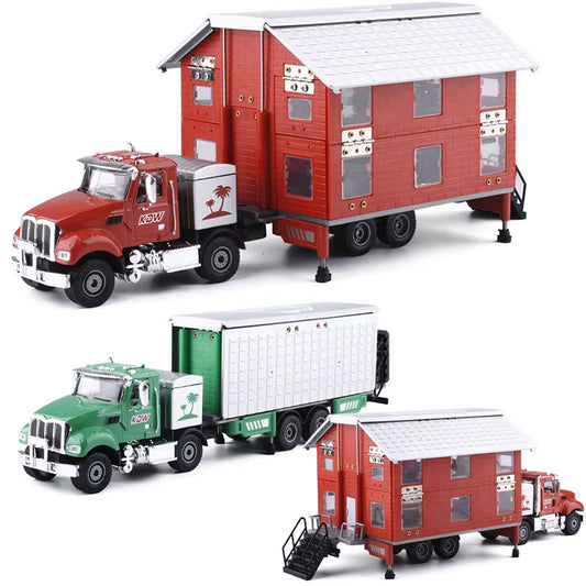 Miniatura Caminhão-Casa Transformável KDW (Die-cast)