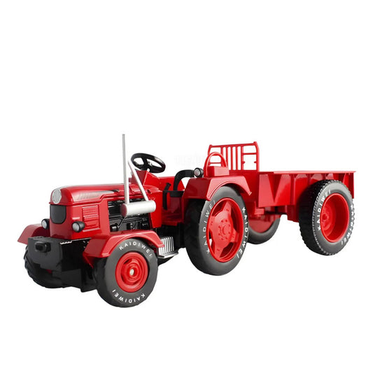 Trator Agrícola com Carreta em Escala 1:18 (Die-cast)