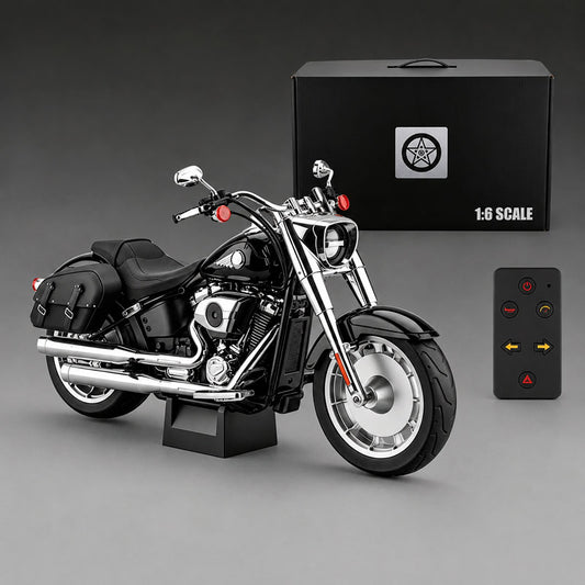 Harley Fat Boy 1:6 com Controle Remoto e Efeitos Realistas