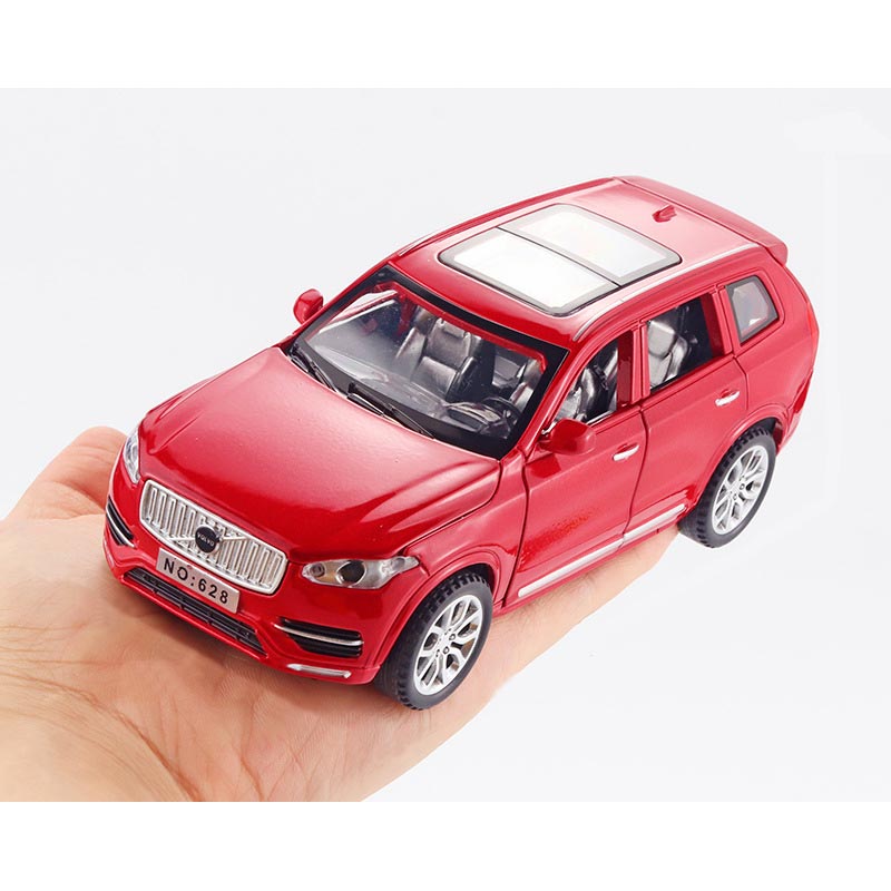 Miniatura de Volvo XC90 em Metal com Som, Luz e Fricção